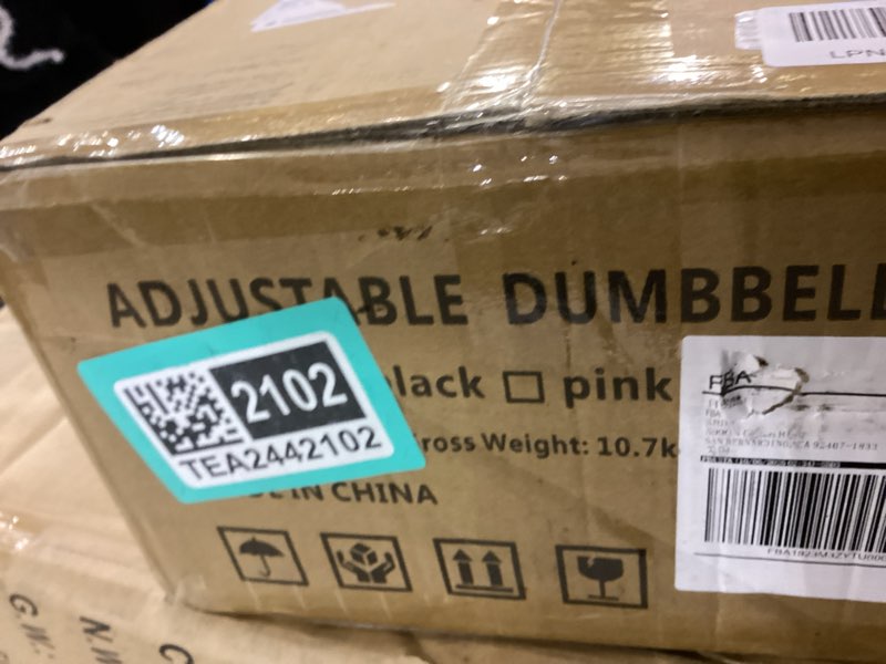 Condition photo showing New/Like New for 22LBS Adjustable Dumbbells Set, Adjustable Weight Dumbbells with 4 Levels 4.4lb, 6.6lb, 8.8lb, 11lb, Hand Weights Sets for Women/Men Home Gym Full Body Workout Black