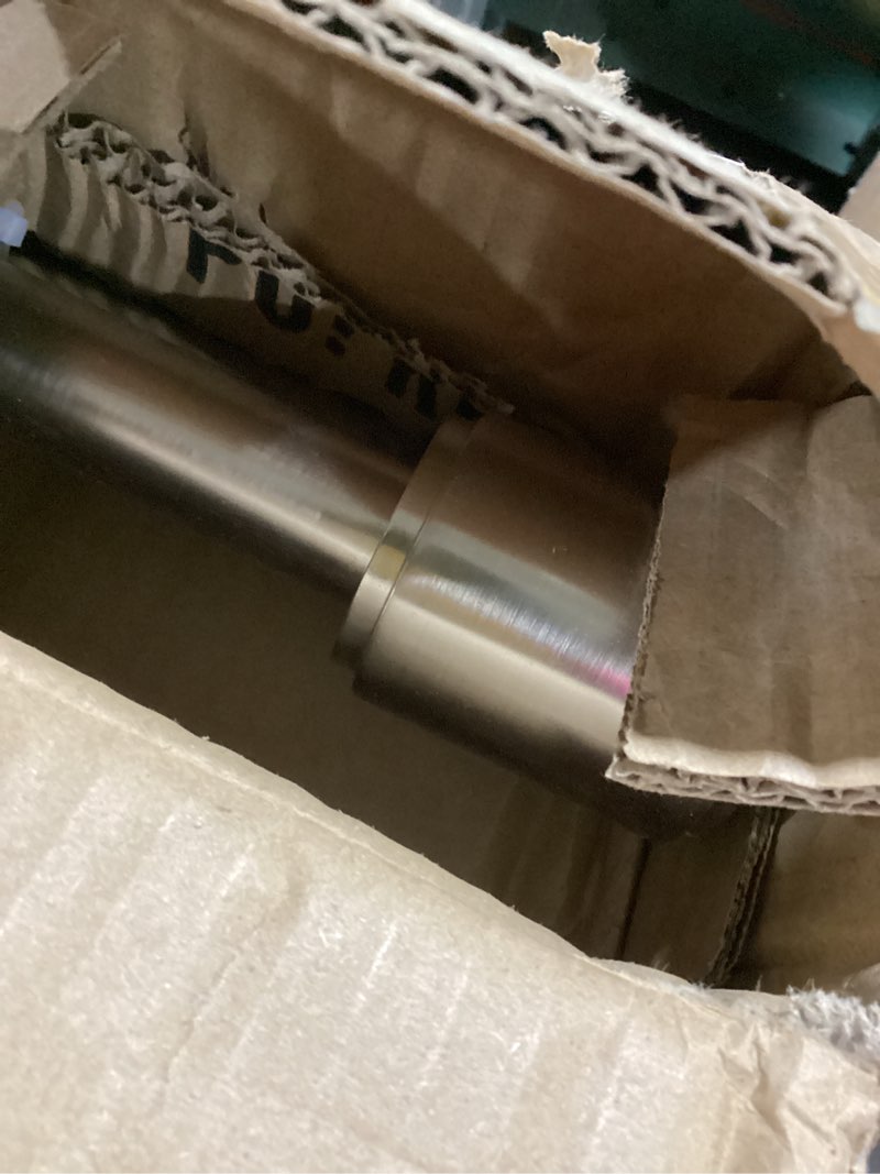 Condition photo showing Good Condition for Kemmie 1" Window Treatment Curtain Rod with Cylindrical Cap Finials, Single Drapery Rod Adjustable Length 72-144", Matted Nickel Matted Nickel 72-144"