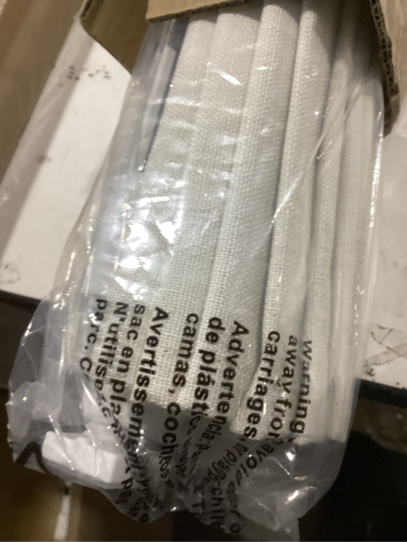 Condition photo showing Good Condition for LazBlinds No Tools No Drill Cordless Roman Shades for Windows, Blackout Thermal Insulated UV Blocking Window Blinds, Room Darkening Fabric Blinds for Indoor Windows, 25'' W x 48'' H, Off White Blackout - Off White 25" W x 48" H