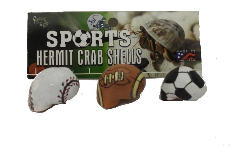 CC Pet Sporty Hermit Crab Shells, 2 count