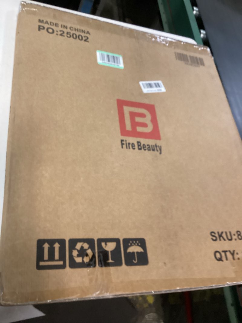 Condition photo showing Good Condition for Fire Beauty Fireplace Screen 3 Panel Wrought Iron 48"(L) x 29"(H) Spark Guard Cover(Black)