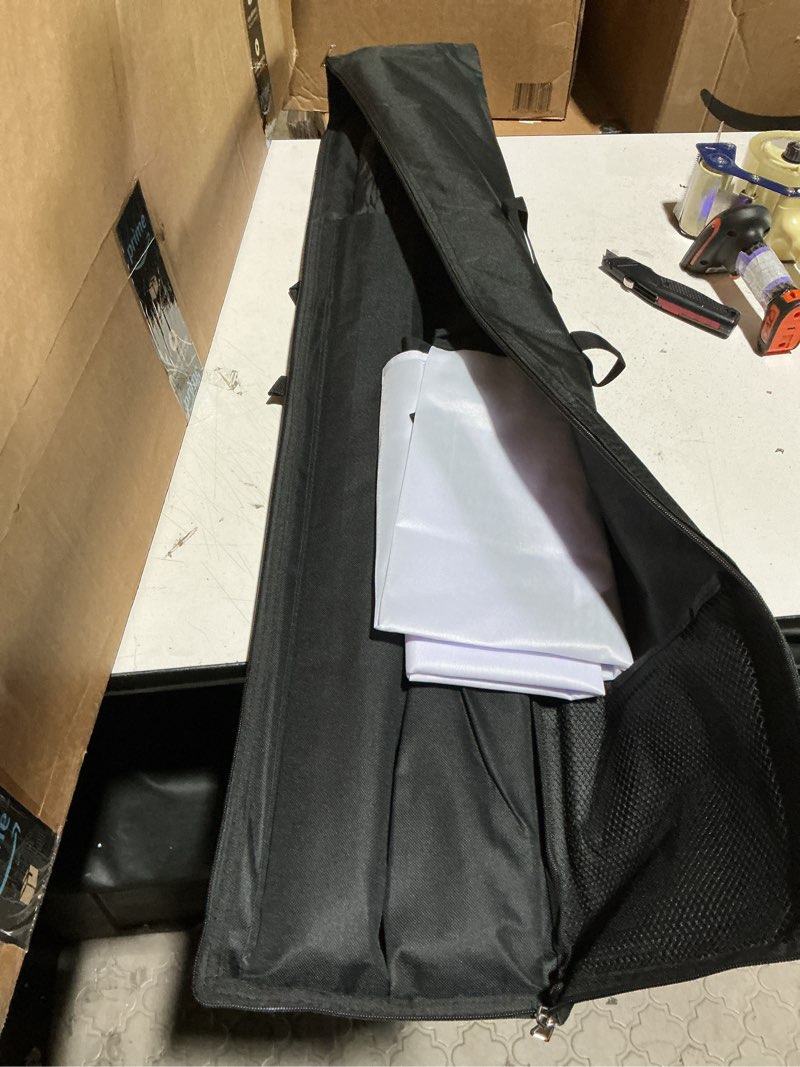 Condition photo showing Good Condition for 4 pack complete feather flag pole kit - business advertising swooper flag pole kit,contains 8 feet blank banner for diy printing,12 feet flagpole and heavy duty ground stake packed in oxford travel