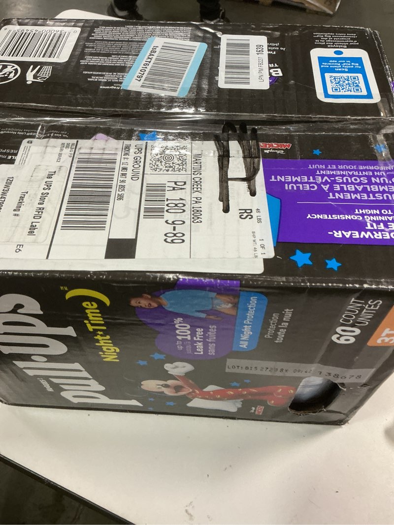 Condition photo showing New/Like New for Pull-Ups Boys' Night-Time Potty Training Pants, Size 3T-4T Overnight Training Underwear (32-40 lbs), 60 Ct 3T / 4T 60