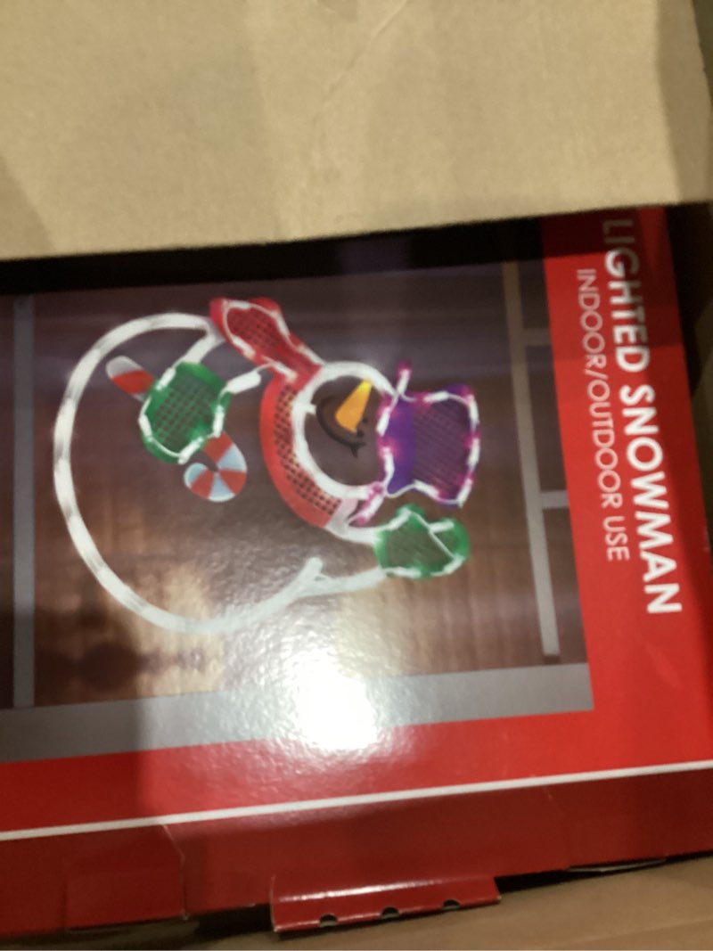 Generic Christmas Lighted Window Decoration, Snowman