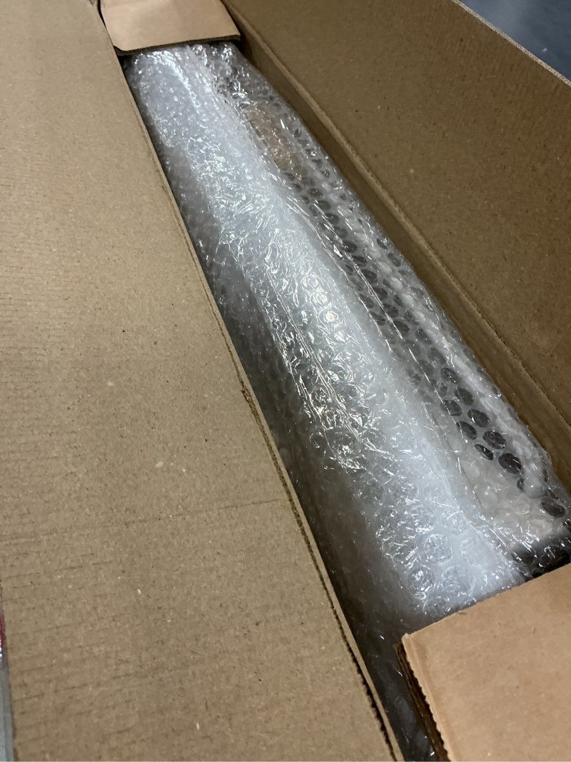 Condition photo showing New/Like New for FoldWise Upgraded Folding TV Tray Table - Extra Large & Sturdy Laptop Table for Couch, Height & Angle Adjustable Desk for Dinner, Work & TV - Includes Footrest, Cup Holder, iPad Holder & Edge Stopper (White) - Bright Wood