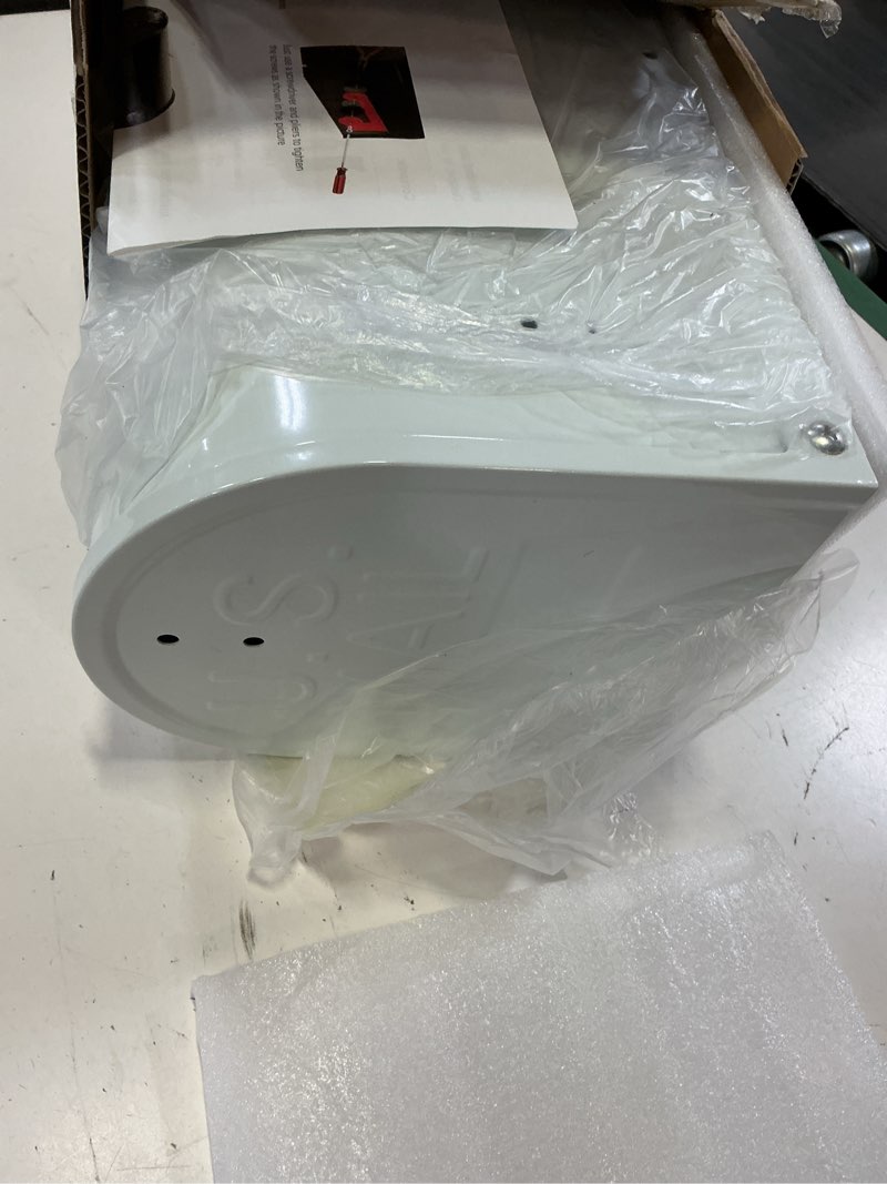 Condition photo showing Good Condition for mail boxes for house outside, rainhol white mailboxes for outside, galvanized steel post-mount mailboxes, 19 x 8.7 x 6.7 inches