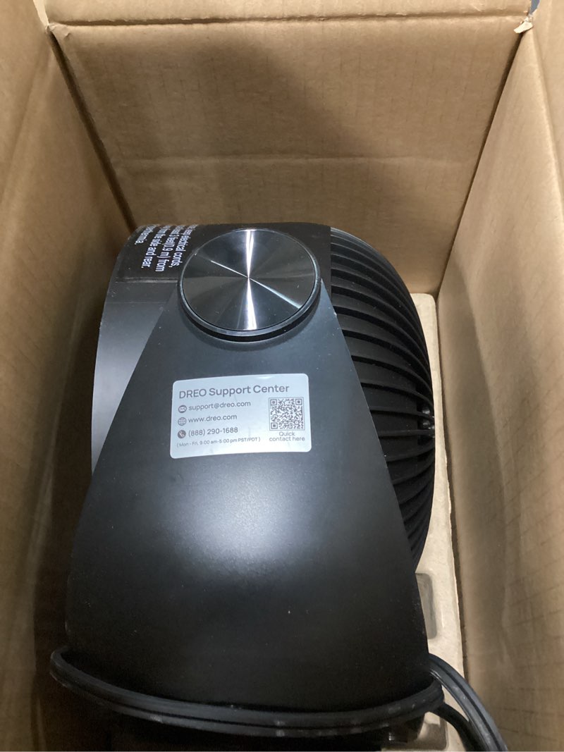 Condition photo showing Good Condition for Dreo Space Heater 1500W, 60° Adjustable Tilt, 10.5ft/s Portable Electric Heaters for Indoor Use with Thermostat, 8 Safety Protections, 3 Modes, Remote, Quiet Desk Heater for Bedroom, Office, Black