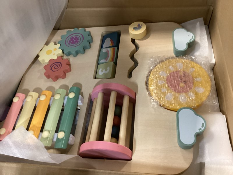 Condition photo showing Good Condition for Wooden Baby Walker Wheels,Baby Push Walker for Babies 6-12 Months Montessori,Toddler Walker Push Toy Wooden Activity Walker for Baby Boy,Walking Toys for 1 Year Old Learning to Walk Girl Christmas