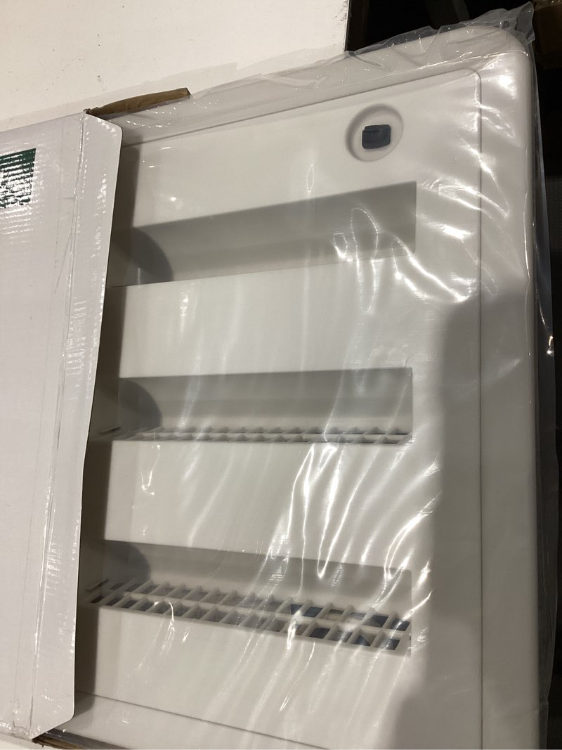 Condition photo showing Good Condition for rvguard rv refrigerator lower/upper mount vent 23-1/8"w x 15" h, rv refrigerator vent cover replacement white with screen for camper trailer