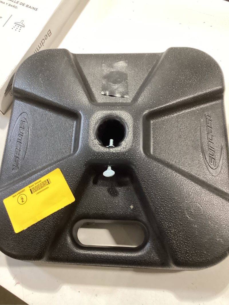 Condition photo showing Good Condition for suncast 3.45-lb black hdpe plastic patio umbrella base
