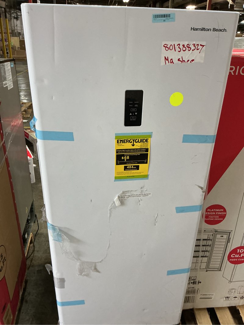 Condition photo showing As Is for 17 c.u. FT Convertable Fridge / Freezer