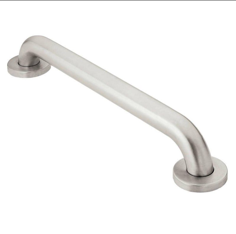 Moen Stainless Steel Secure mount Shower Grab Bar  Gray  24