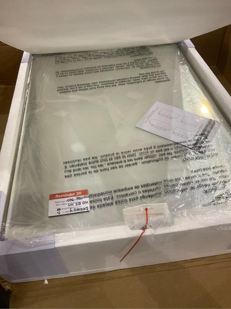 Condition photo showing New/Like New for Keonjinn 24 x 32 Inch Gold Recessed Medicine Cabinets, Bathroom Mirrored Medicine Cabinet, Dim Brushed Brass Stainless Steel Framed, Adjustable Shelves, in Wall or Surface Mount, Sturdy & Heavy Gold Mirror: 24x32