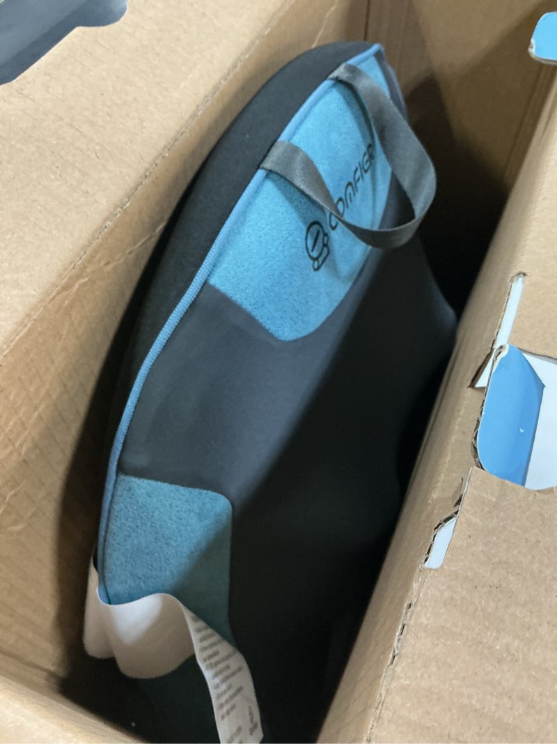 Condition photo showing Good Condition for COMFIER Cordless Back Support Pillow for Office Chair, Lower Back Massager with Heat, Shiatsu Back Support Cushion, Rechargeable & Portable for Office, Home Use, Gift for Women Blue