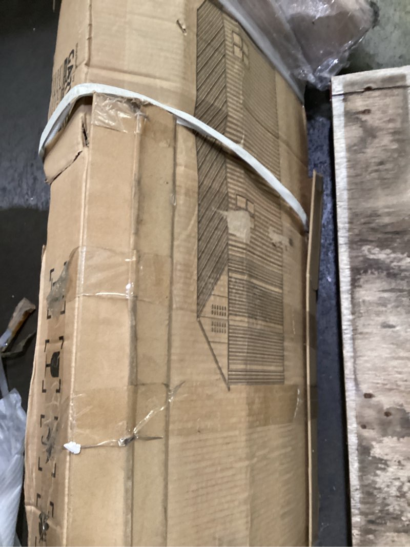 Condition photo showing As Is for Incomplete only sheets *Aoxun 10 x 12FT Outdoor Storage Shed with Double Hinged Large Door Utility Garden Shed with Lockable Door & Sloped Roof Metal Sheds Outdoor Storage for Garden, Backyard, Patio and Backyard, Brown Brown 10'x12'