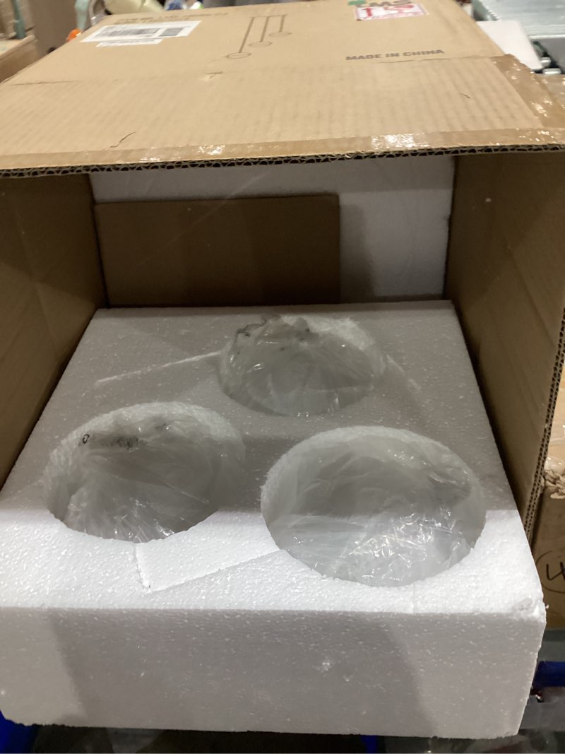 Condition photo showing New/Like New for LMS Modern 3-Light Cluster Pendant Lights, Matte Black Kitchen Island Light Fixtures with Clear Globe Glass Shade, Adjustable Hanging Light for Bathroom Bedroom Dining Room Living Room, LMS-186BKC3 Black 6" Clear Glass, 3-Light