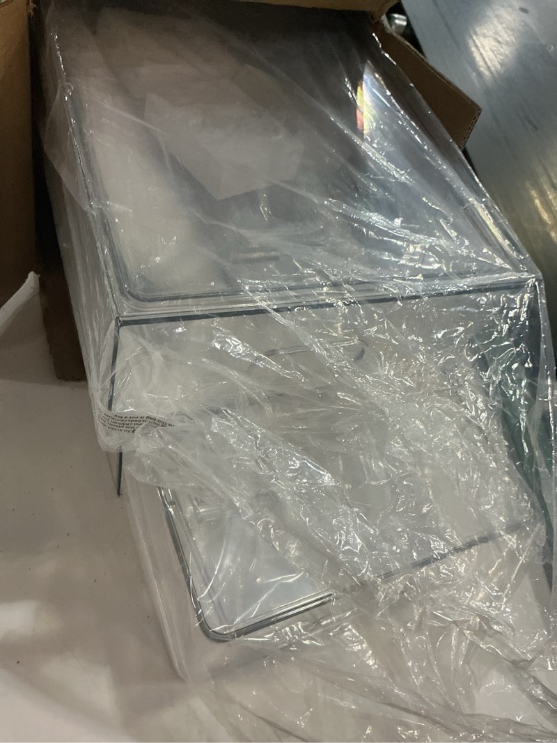 Condition photo showing New/Like New for trading card storage box – clear large card organizer holds 6400 cards with foam inserts blocks – display case for tcg, mtg & sports cards(2-pack)