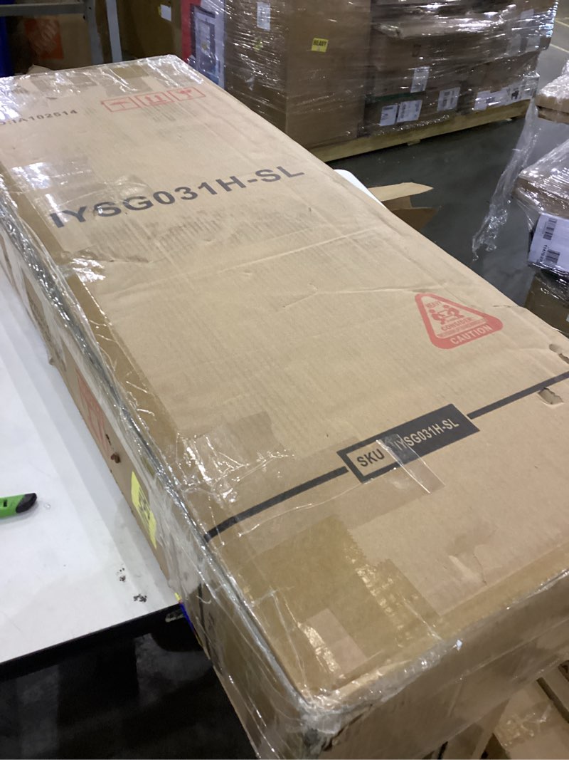 Condition photo showing As Is for TEENFON 67" H Tall Storage Cabinet with 2 Doors and 1 Drawer, Narrow Black Cabinet with Adjustable Shelves, for Bathroom, Living Room, Entryway, Kitchen, Black