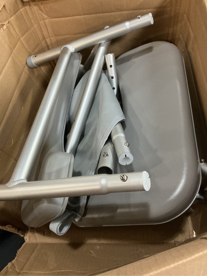 Condition photo showing Good Condition for toilet seat riser for seniors, 500lb anti-wobble anti-tip design large size for large people, handicap elevated toilet seat, adjustable height & width with handles, fit any toilet