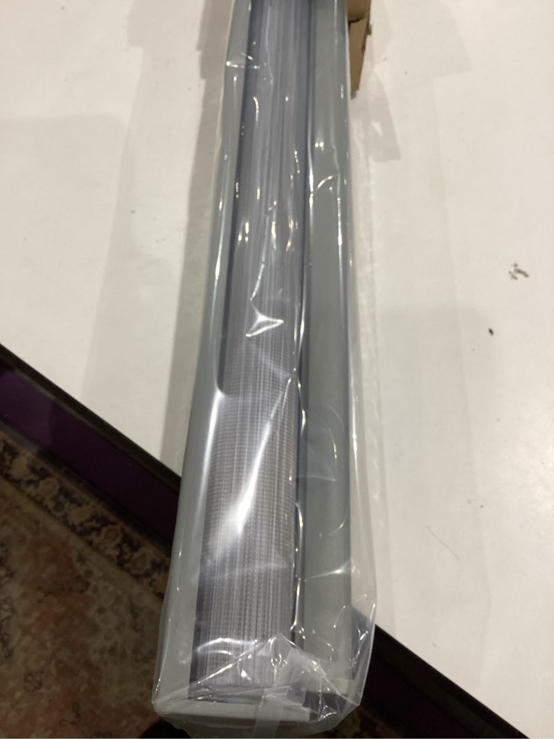 Condition photo showing Good Condition for joydeco no drill zebra blinds for windows, cordless day & night dual sheer roller shades, easy installation, free-stop lift system, light filtering privacy blinds for home(grey,34" w x 75" h) a-grey (no drill) 34"w x 75"h