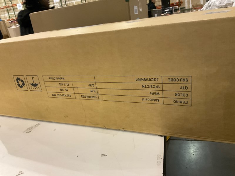 Condition photo showing New/Like New for Storage Cabinet, Kitchen Pantry with Doors & Shelf, Tall Storage Cabinet for Bathroom, Living Room, Entryway,White