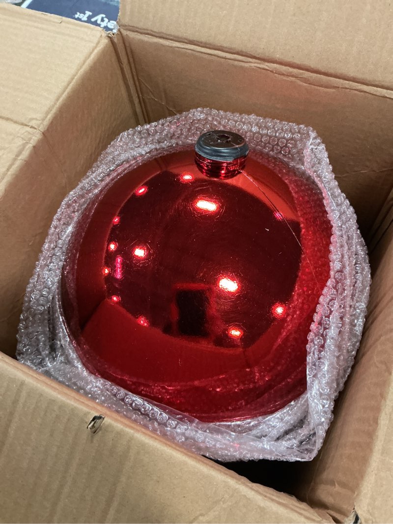 Condition photo showing Good Condition for Extra Large Size Outdoor Christmas Ornaments, Oversized Huge Big Shatterproof Xmas Christmas Plastic Balls for Outside Lawn Yard Tree Hanging Decorations (12"/300mm, Red, 2 Packs) Red 12"/2PCS