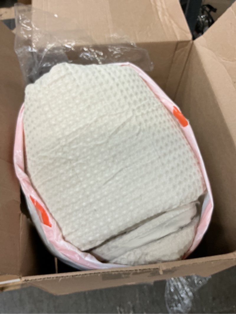 Condition photo showing As Is for Andency California King Comforter Set Beige - 7 Pieces Bed in a Bag Cal King Bedding Comforter Sets, Tufted Lightweight Fluffy Bed Set with Comforter, Sheets, Pillowcases & Shams Beige California King (104"x96")