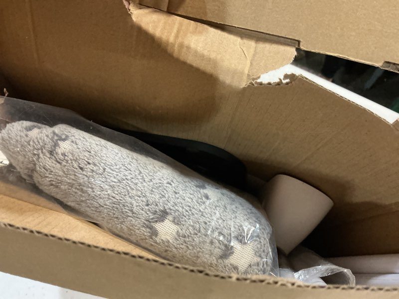 Condition photo showing As Is for zoratoo cat window perch, glow in the dark cordless foldable pet hammock bed for window with sturdy metal frame, glowing stars pattern resting seat for indoor cats (stars - l)