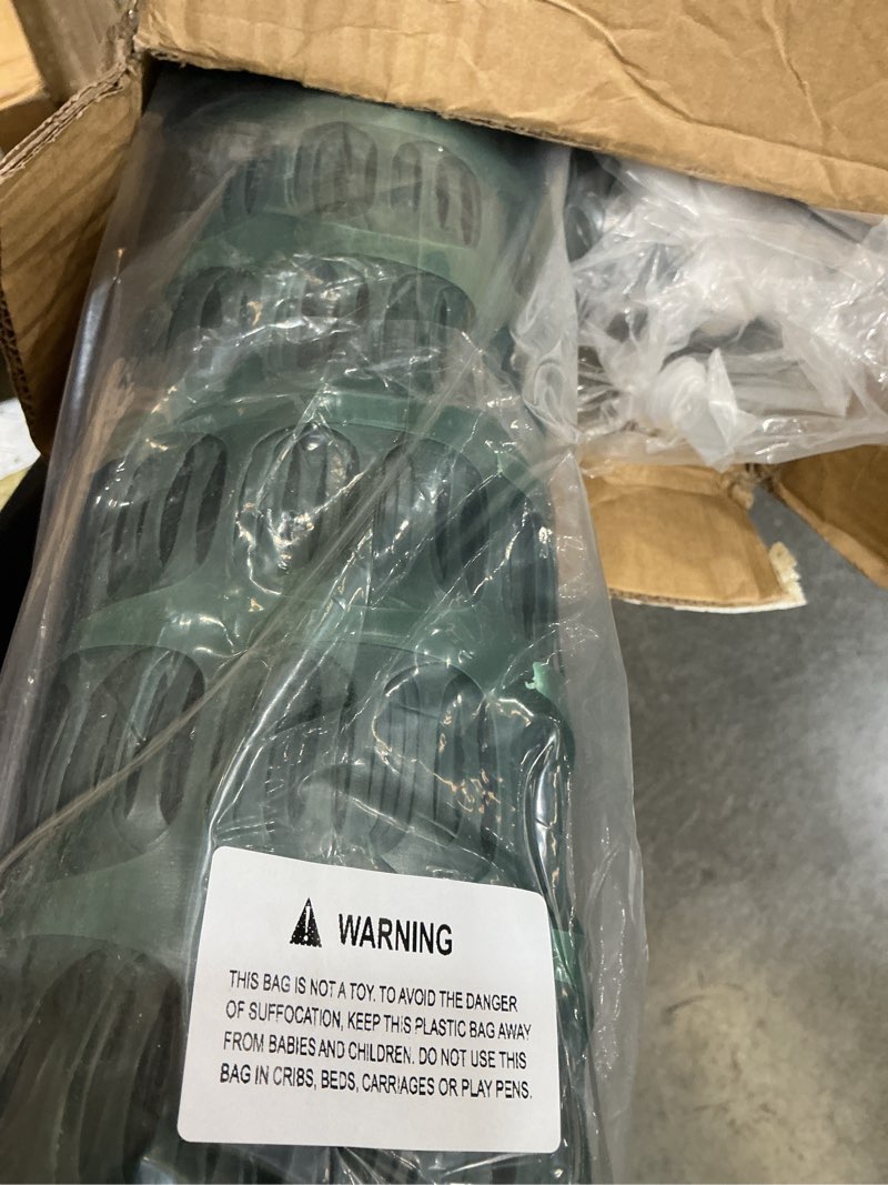 Condition photo showing Good Condition for doeworks safety fence, 4 x 100 ft green plastic mesh fence roll barrier netting for construction fencing animal fencing garden fencing and event fencing