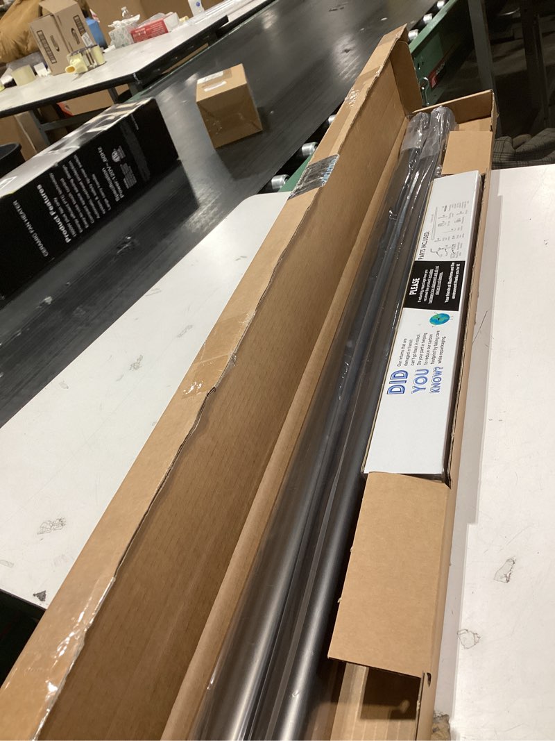 Condition photo showing Good Condition for BlastHome® Luxury 7 ft Custom Curtain Rod – 1 1/4" Large Diameter – Premium Brackets & Endcaps – Nonadjustable Rods Connect for a Seamless Look – Matte Graphite Finish Matte Graphite 7 foot