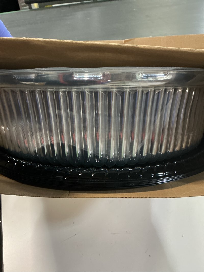 Condition photo showing Good Condition for Tessco 6 Pcs Heavy Duty Serving Tray and Lid 12 Pcs Deli Wax Paper Sheets Large, Black Plastic Round Platters with Clear Lids for Party Food Sandwich Veggie Cookie Tray, Heavy Duty (16 Inch)