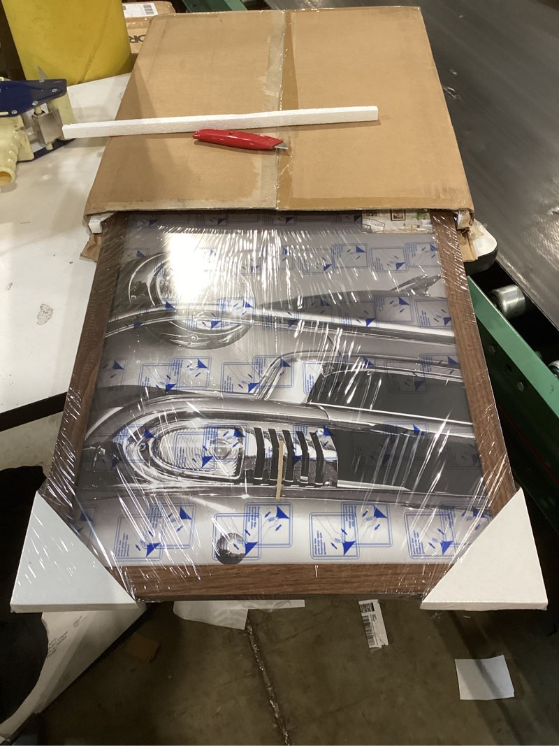 Condition photo showing Good Condition for americanflat 18x24 poster frame with polished plexiglass - wide picture frames made of engineered wood for vertical or horizontal wall display - epic collection - walnut walnut 18x24