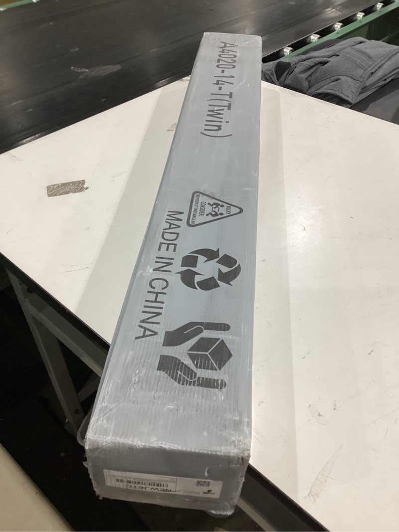 Condition photo showing New/Like New for metal bed frame,twin size bed frame with storage space,heavy duty sturdy mattress foundation,easy assembly,no box spring needed, black,14 inch,twin