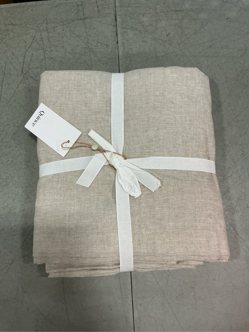 Condition photo showing New/Like New for european linen room darkening curtain, 48x84, flax
