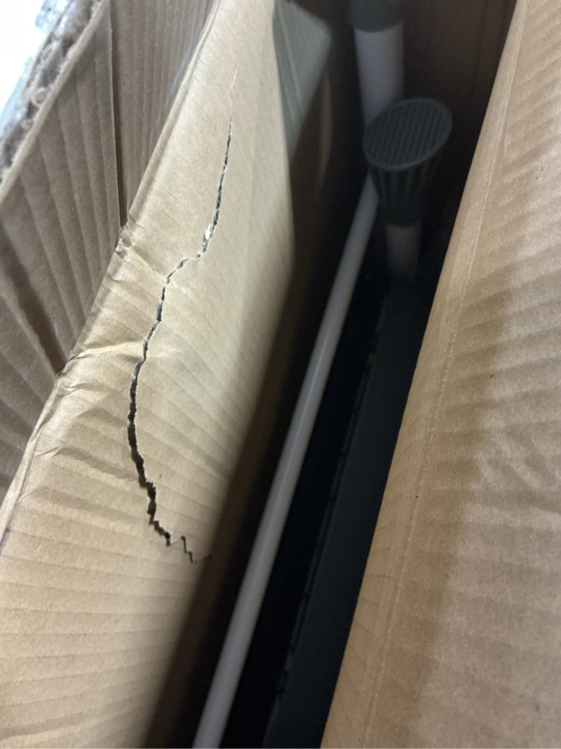 Condition photo showing As Is for HBTower Kids 2 Steps Step Stool, Toddler Tower for Kitchen Counter Learning, Toddler Kitchen Stool Helper with Anti-Drop Safty Railing Kids Standing Folding Stepper Gray