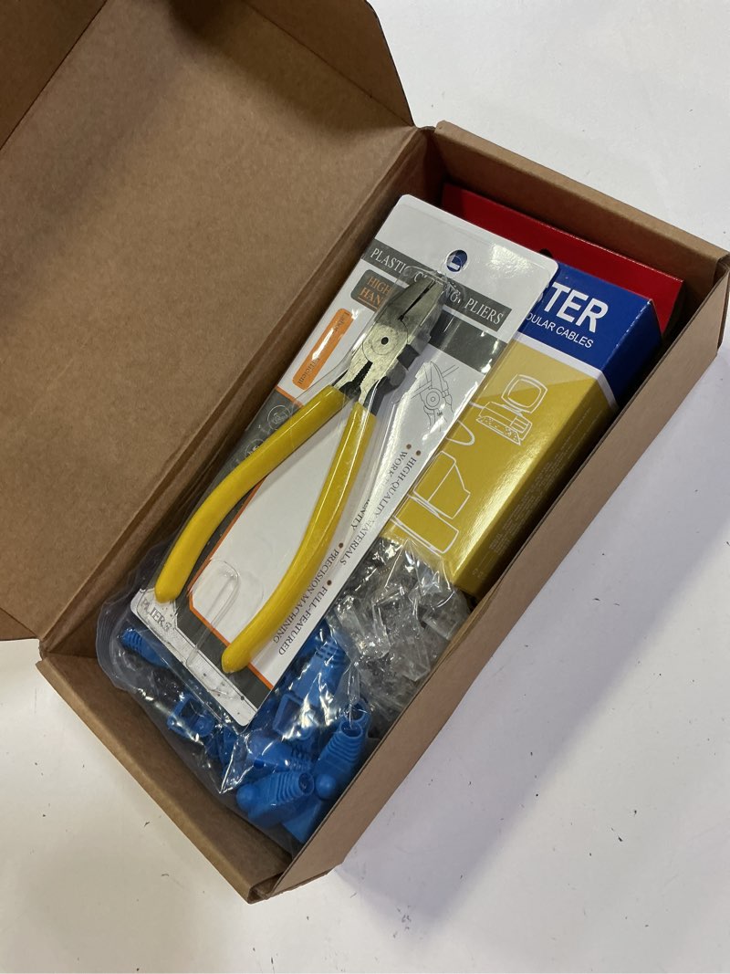Condition photo showing Good Condition for solsop pass through rj45 crimp tool kit ethernet crimper cat5 cat5e cat6 crimping tool kit crimper kit 16
