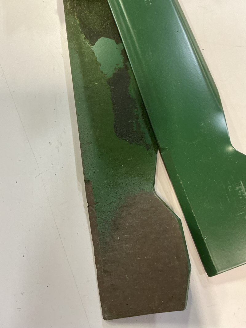Condition photo showing As Is for udc parts 532138971 138971 42 inch mower blades replacement for craftsman lt2000 yt3000 husqvarna yth22v42 yth18542 yta18542 yth1542xp poulan 532127843 138498 532138498 532134149 / high lift 2 pack