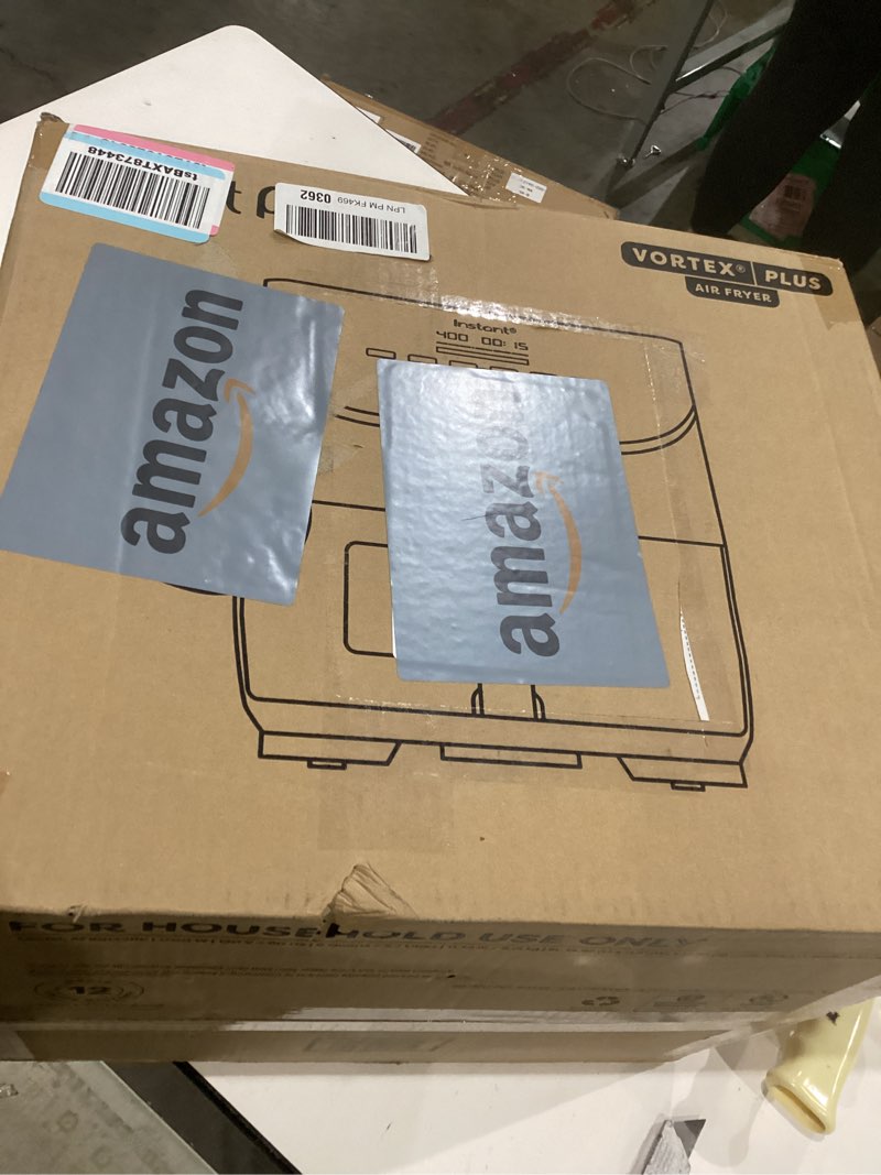 Condition photo showing As Is for Instant Pot Vortex Plus 6QT ClearCook Air Fryer, Clear Windows, Custom Program Options, 6-in-1 Functions, Crisps, Broils, Roasts, Dehydrates, Bakes, Reheats, from the Makers of Instant Pot, Black Vortex Plus 6 quarts