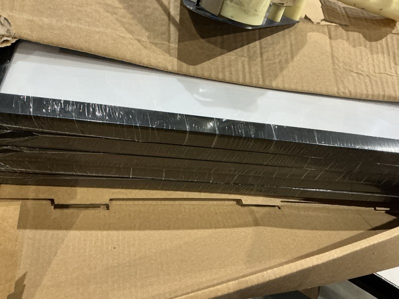 Condition photo showing New/Like New for upsimples 16x24 picture frame set of 5, display pictures 14x20 with mat or 16 x 24 without, wall gallery poster frames, black black 16x24