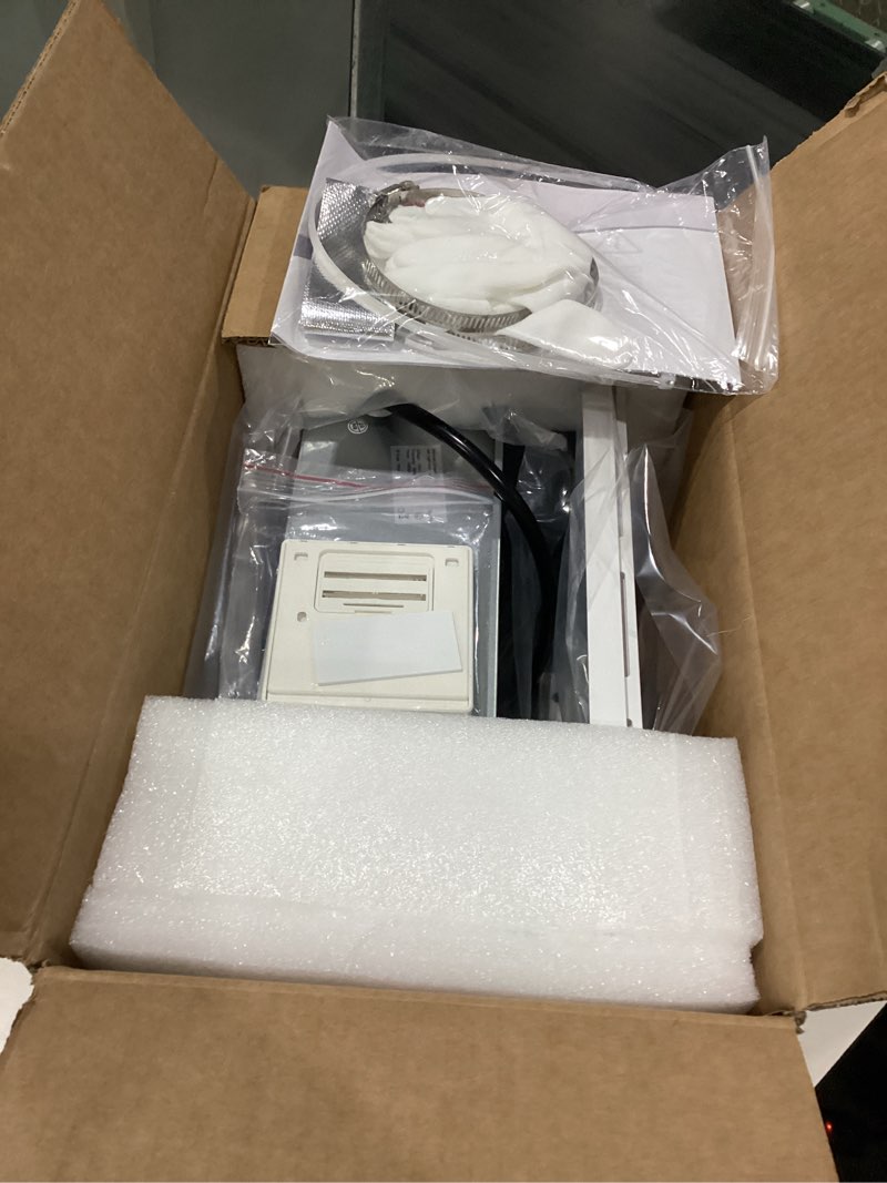 Condition photo showing New/Like New for welnek 1800w bathroom exhaust fan with light and heater, 110 cfm 4-in-1 ceiling vent fan, 1.0 sone quiet operation, 11.2” x 11.2” ceiling cutout, 13.8” grille, 6500k led light, metal housing
