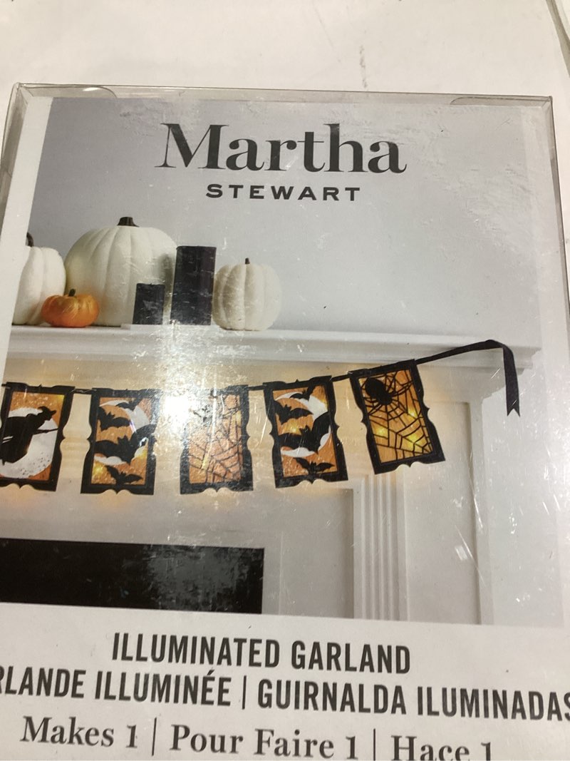 Condition photo showing Good Condition for Martha Stewart Cardstock and Vellum Icon Banner with LED Lights Vellum Icon Banner with LEDs