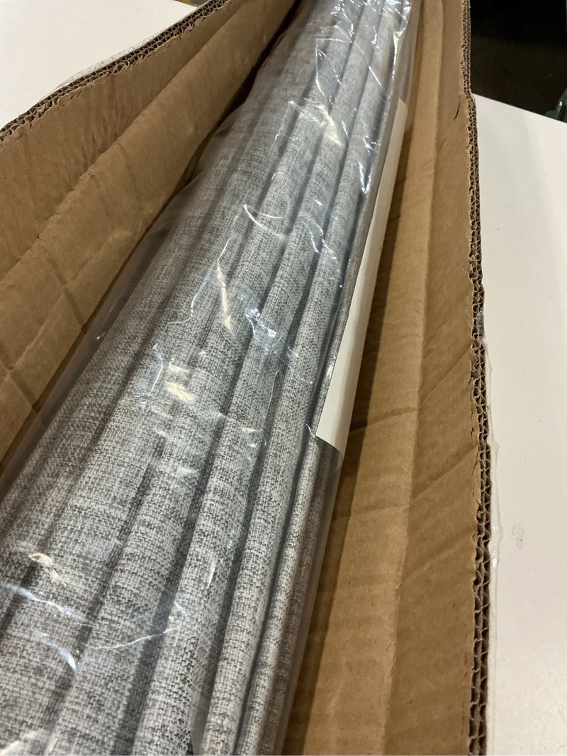 Condition photo showing Good Condition for LazBlinds No Tools No Drill TDBU Cordless Roman Shades for Window, Thermal Insulated UV Blocking, 100% Blackout Fabric Blinds for Bedroom & Living Room, 31" W x 64" H, Blackout - Grey Blackout - Grey 31"W x 64"H