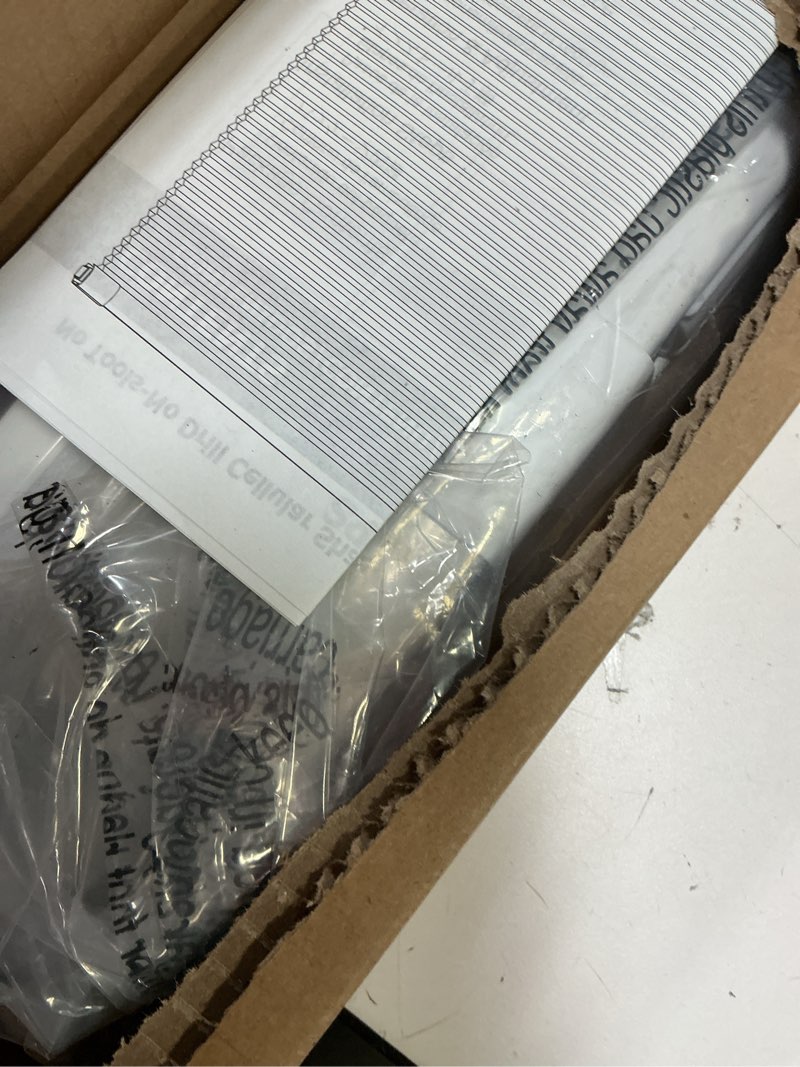 Condition photo showing Good Condition for lazblinds no tools no drill cordless cellular shades, blackout light blocking honeycomb shades for home, thermal insulation blinds for windows, 30" w x 36" h, white blackout-white 30" w x 36" h