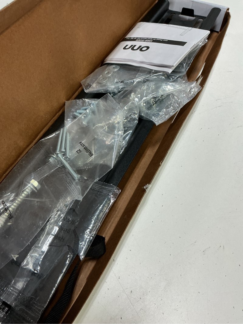 Condition photo showing As Is for onn. fixed tv wall mount for tvs 32  to 86