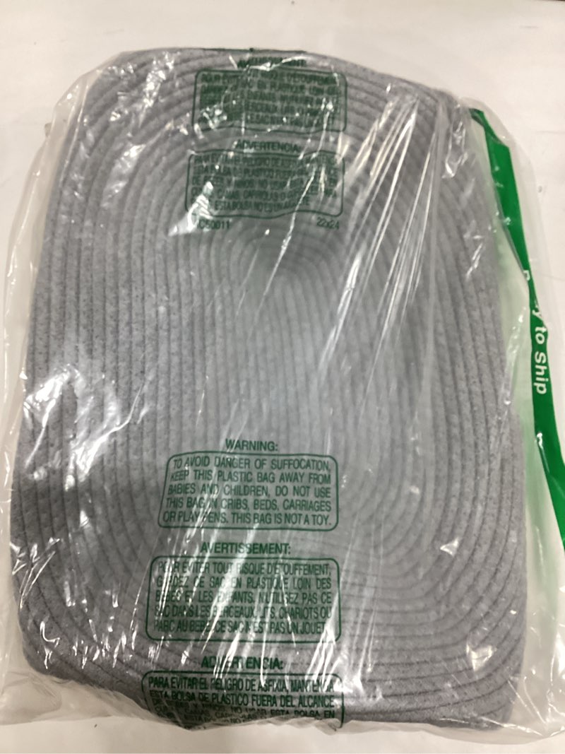Condition photo showing Good Condition for 75l large blanket basket, toy basket bin for kids, cotton rope woven storage baskets for living room, bedroom, nursery, baby room decorative organizer, 22''×17''×12'', grey and white grey & white 75l