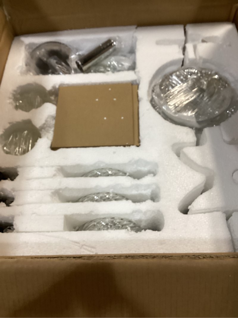 Condition photo showing New/Like New for Crystal Chandelier 6 Lights Clear K9 Crystal Luxury Interior Decoration Ceiling Light E12 Bulbs Crystal Pendant Lighting Fixture for Dining Room, Living Room, Bedroom (6 Lights)