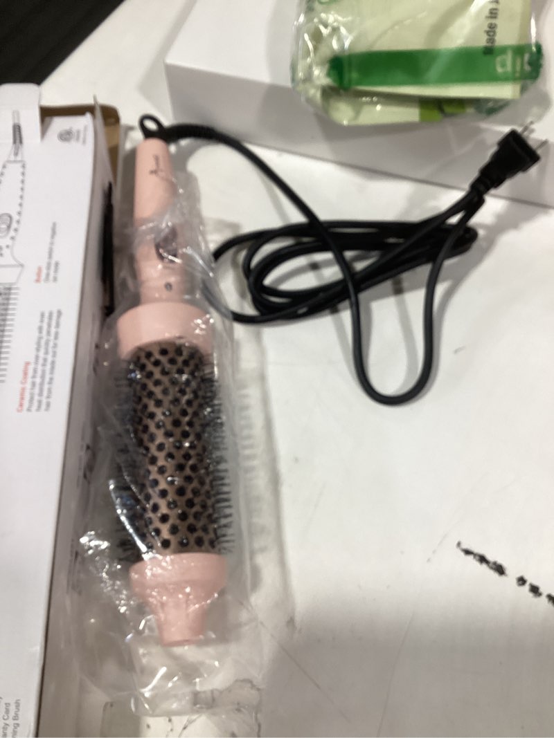 Condition photo showing Good Condition for Aima Beauty Hair Curling Iron Brush, 1.5" 40mm Ceramic Hot Brush with Ion Technology for Root Volume and Quick Curls - Dual Voltage & 60Mins Auto-Off, Pink