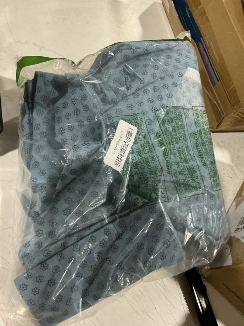 Condition photo showing As Is for amu solutions 3 pack - oversized hospital gowns - 5xl value washable hospital robe blue snow crystal print, dual back ties