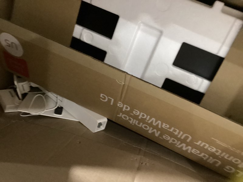 Condition photo showing As Is for LG 34U530A-W 34-inch UltraWide WFHD (2560 x 1080) IPS Wide Computer Monitor, 100Hz, VESA DisplayHDR 400, HDMI, DisplayPort, USB Type-C, Tilt/Height/Swivel Stand, White