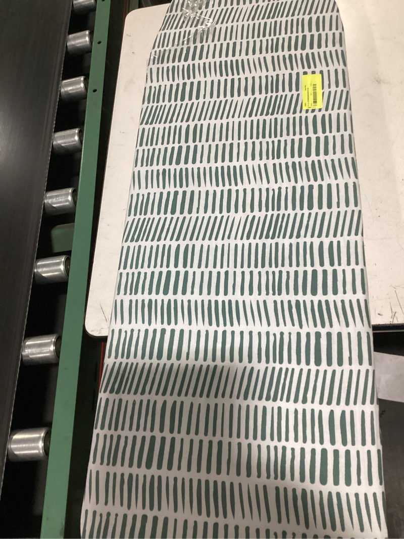 Condition photo showing As Is for mainstays full?size 4?leg ironing board – 53" x 14", adjustable height, steel frame, thick padded cotton cover, non?slip feet, lattice grey